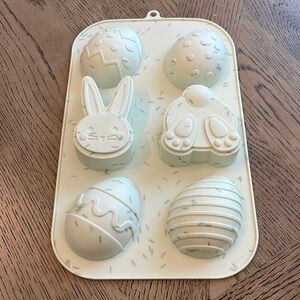 Silicone Easter Baking Mold Ice Cube Cakes Resin Desserts Easter Bunny and Eggs